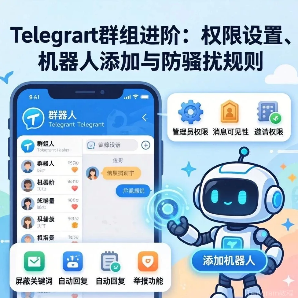 Telegram效率工具教程配图 - 团队协作利器：Telegram群组与频道的正确打