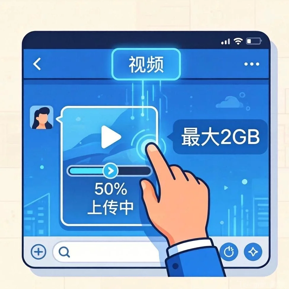 Telegram效率工具教程配图 - Telegram云存储用法：把聊天软件当网盘用